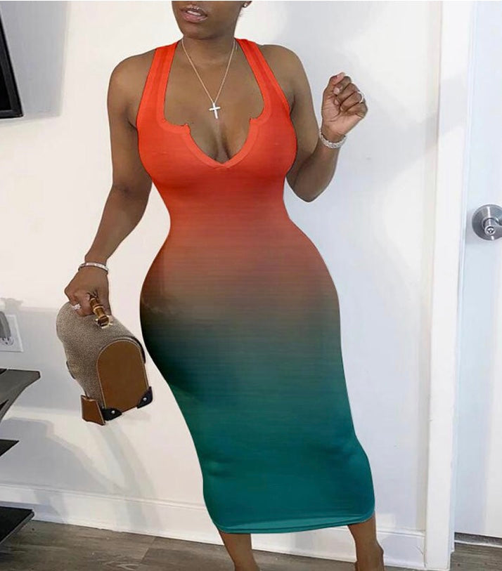 Maxi Dress (Orange)