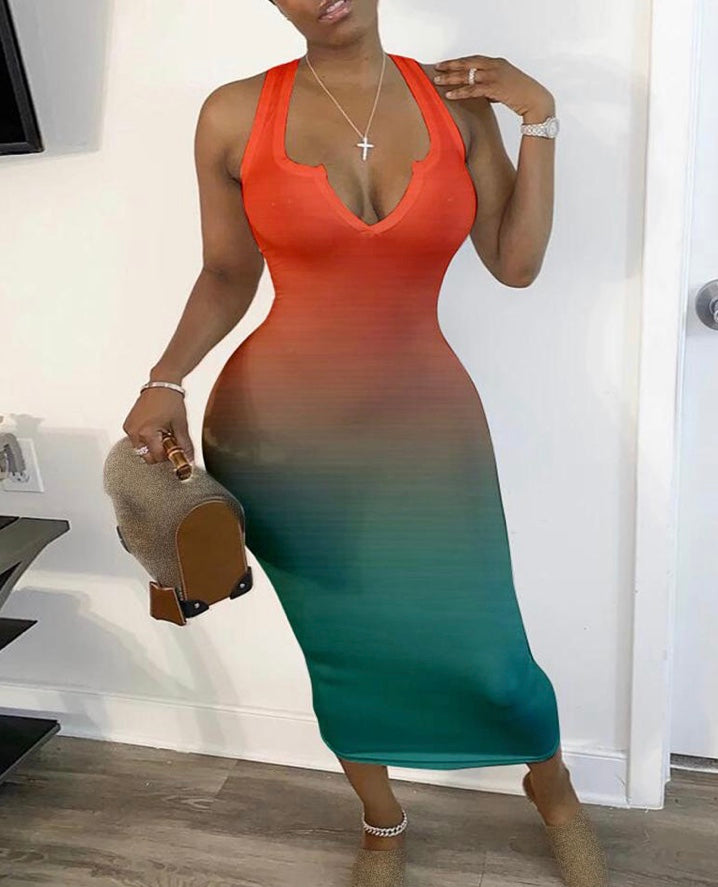 Maxi Dress (Orange)