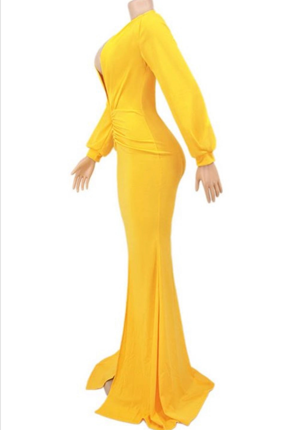 Zarah Yellow Long Sleeve Dress