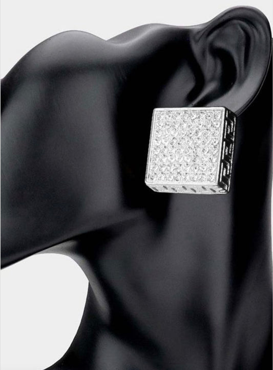 KiKi Silver Square Earrings