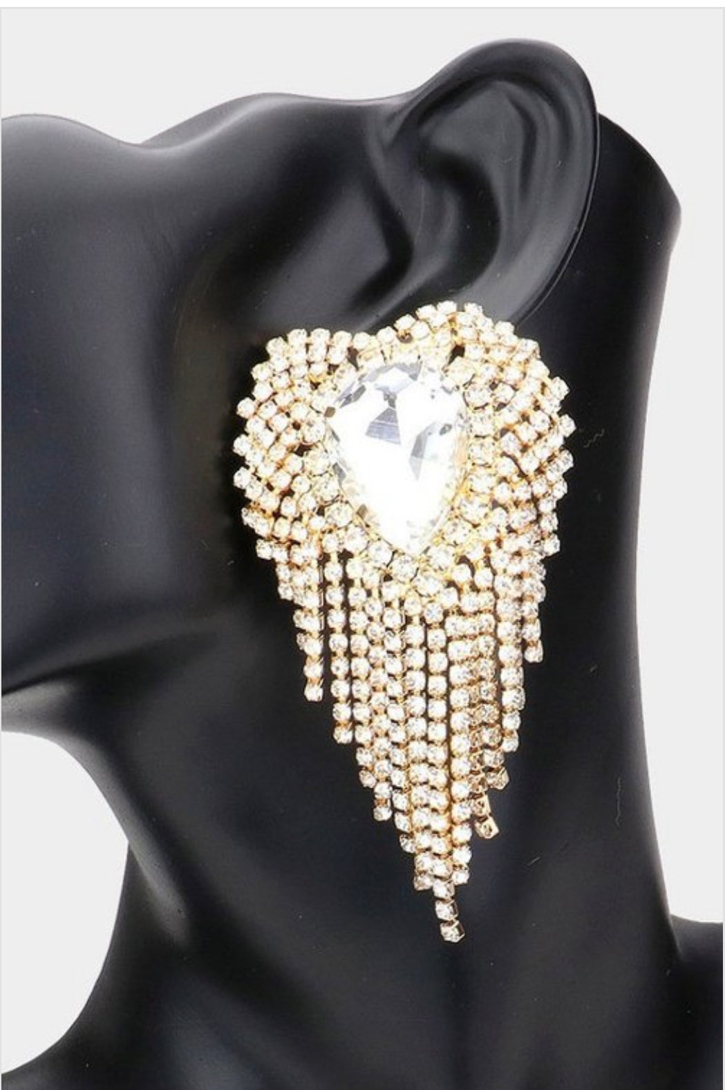 Lori Gold Teardrop Stone Earrings