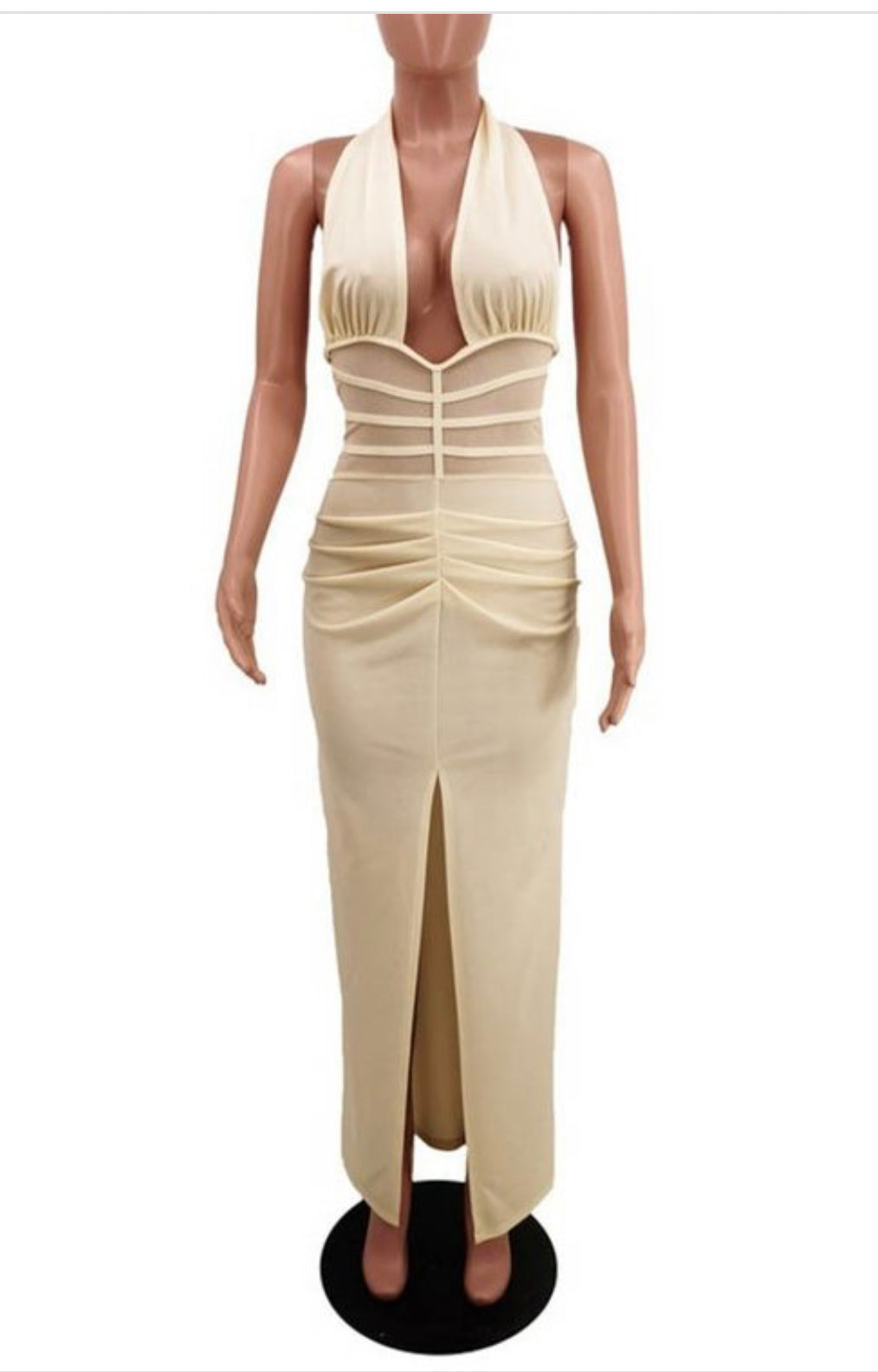 Porcha Mesh Dress ( APRICOT)