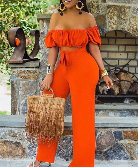 Tiara Jumpsuit (Orange)