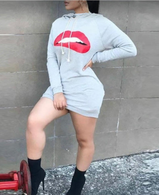 Hooded Med Dress